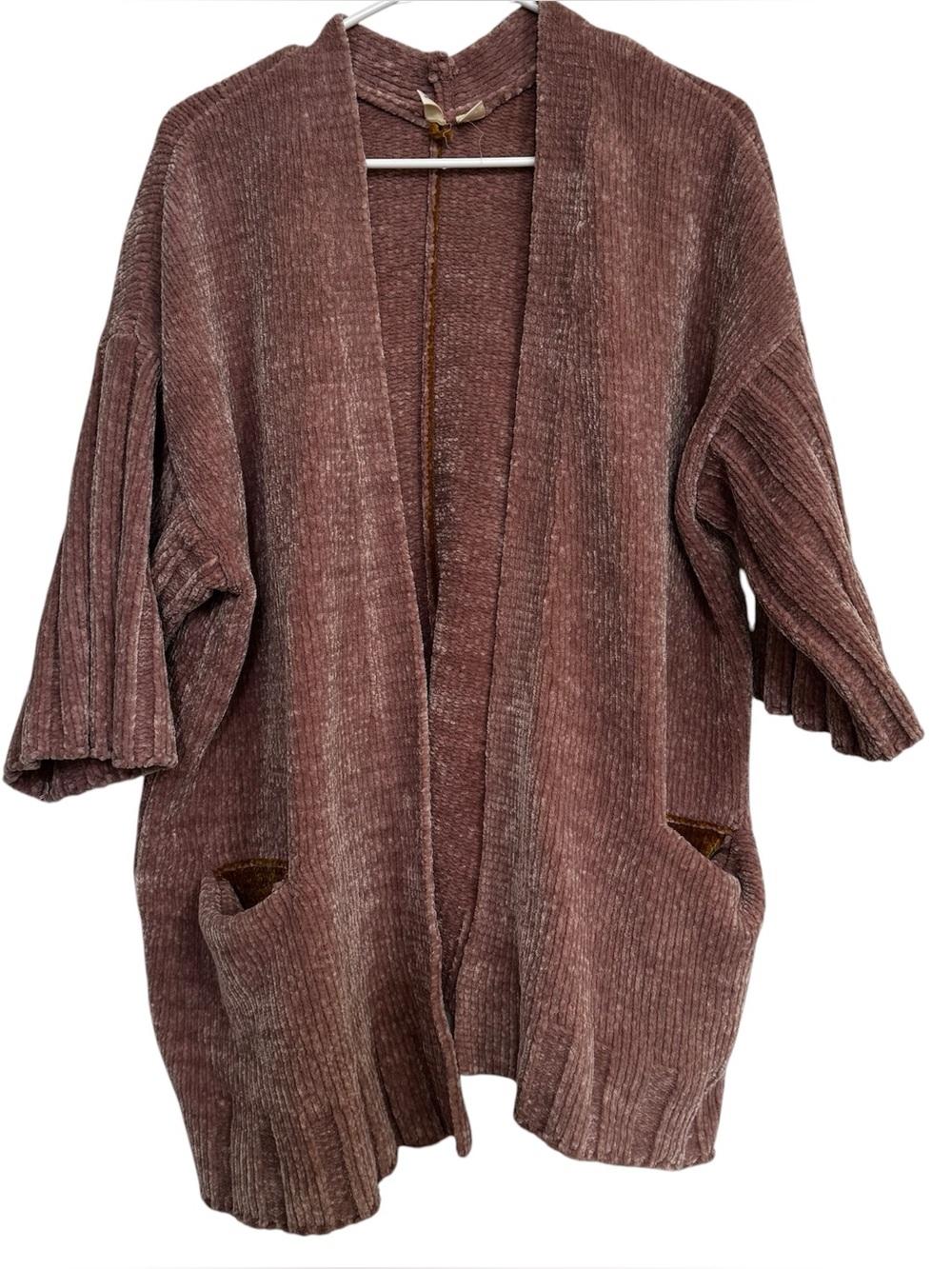 Moth Anthropologie Chenille Cardigan Womens S Oversized Cozy Chunky Pockets